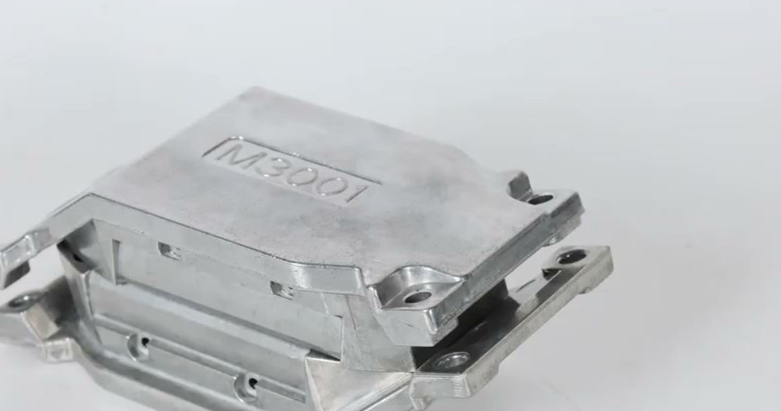 Close-up of a silver die-cast component